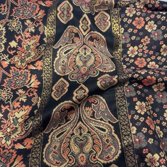 Brown Black Gold Pashmina Shawl Wrap Scarf 28" X 70" - Picture 3 of 5
